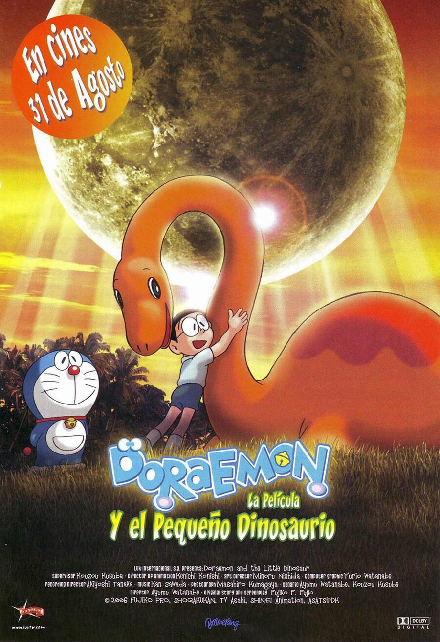 Cartel de Doraemon y el pequeño dinosaurio - España