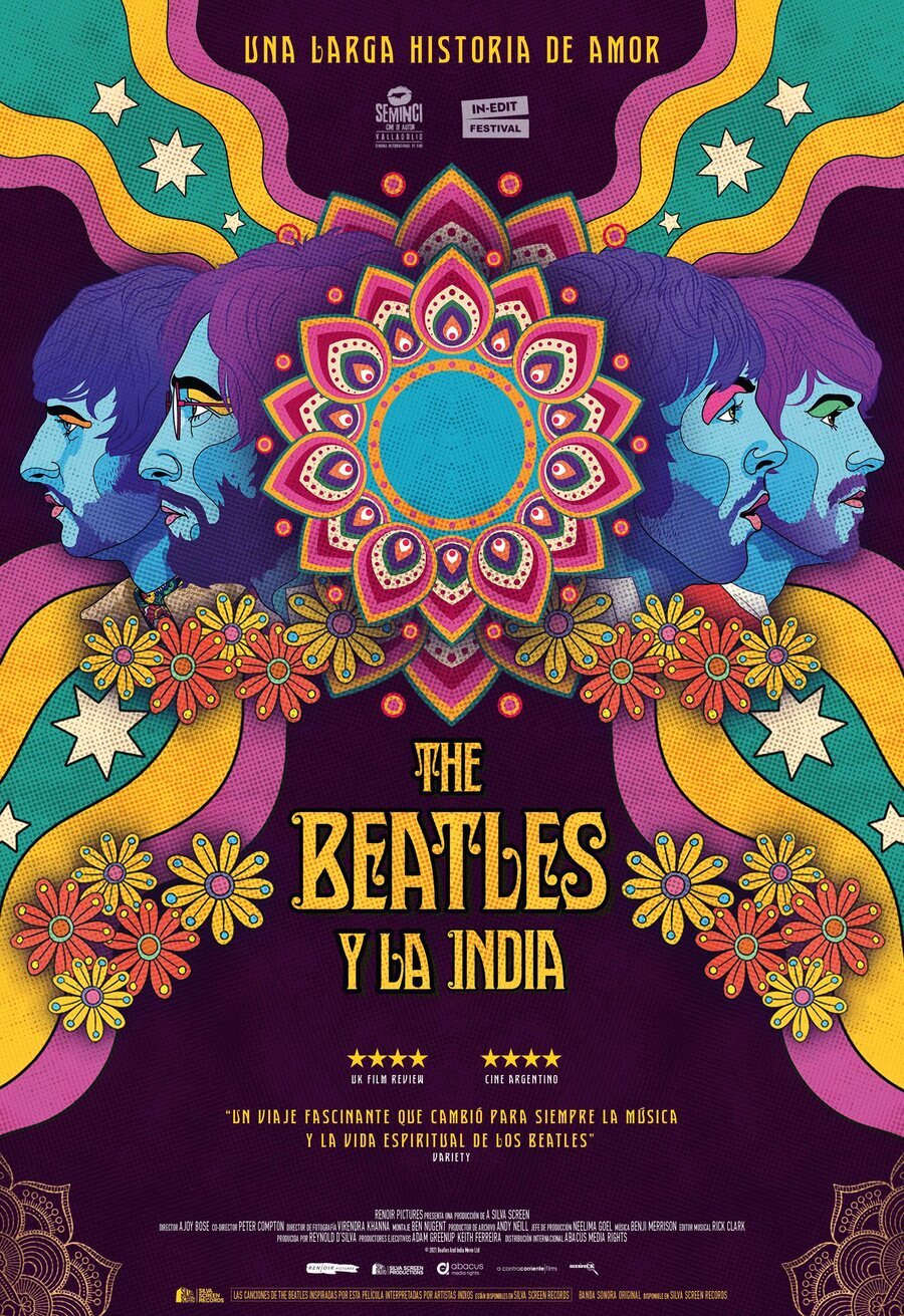 Cartel de The Beatles y la India - España