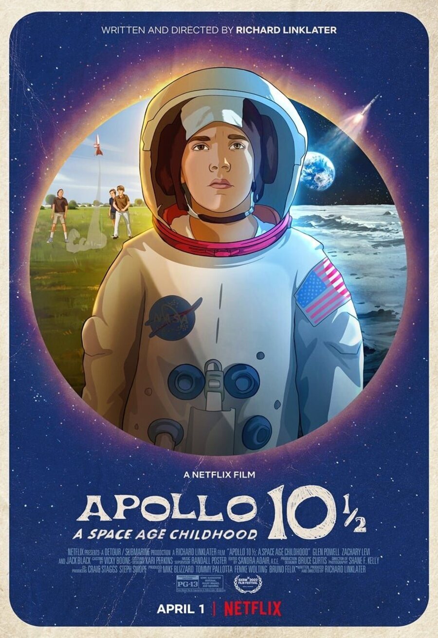 Cartel de Apolo 10½: Una infancia espacial - Estados Unidos