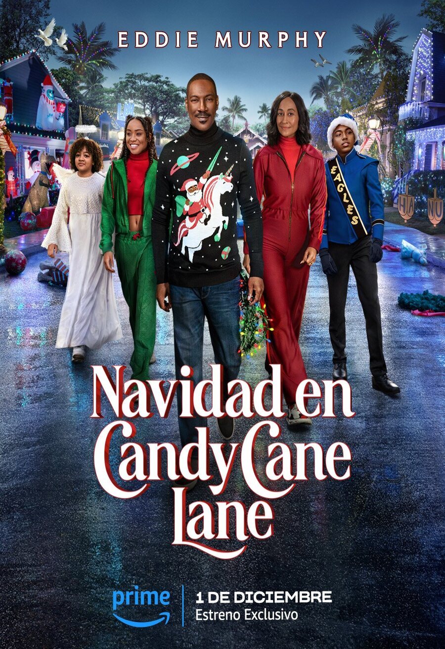 Cartel de Navidad en Candy Cane Lane - Cartel español