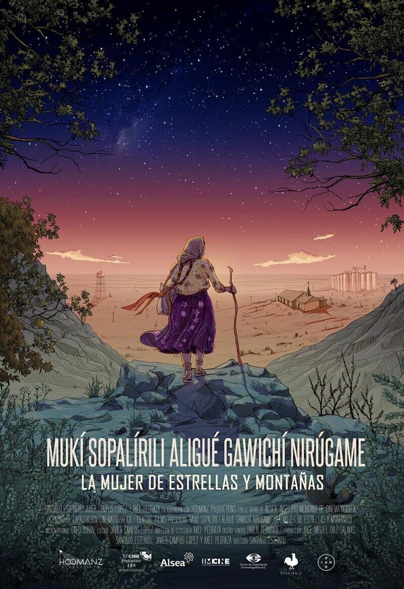 Cartel de Mukí Sopalírili Aligué Gawichí Nirúgame - La mujer de estrellas y montañas