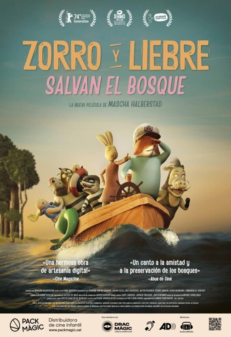 Cartel de Zorro y Liebre salvan el bosque - 