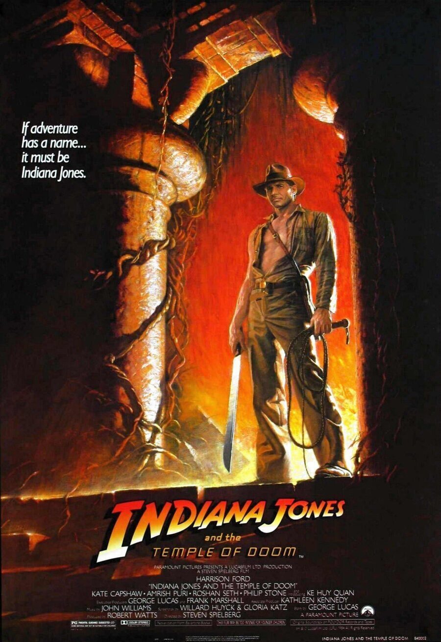 Cartel de Indiana Jones y el templo de la perdición - Estados Unidos