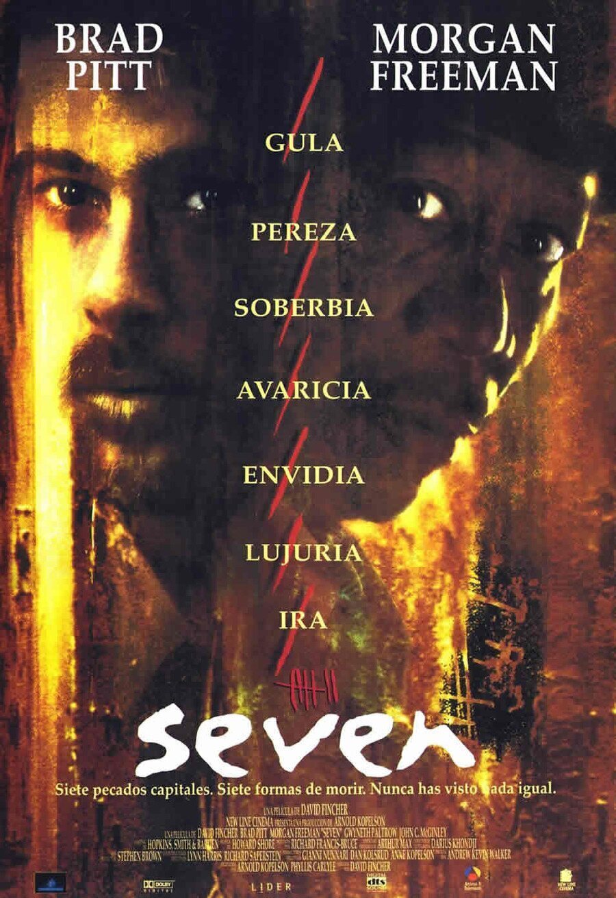 Cartel de Seven, los siete pecados capitales - España