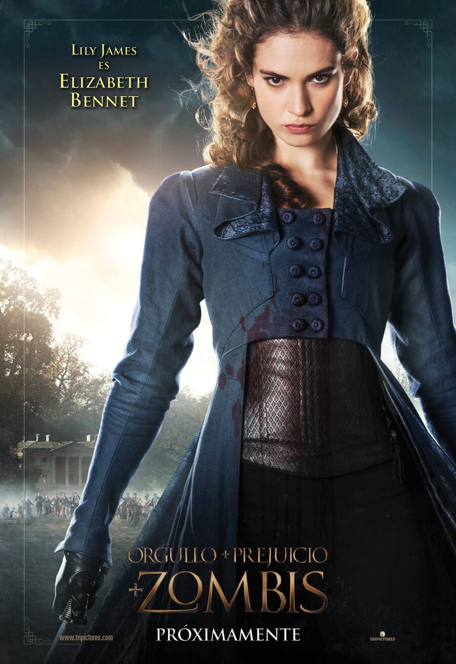 Cartel de Orgullo, prejuicio y zombies - Lily James España