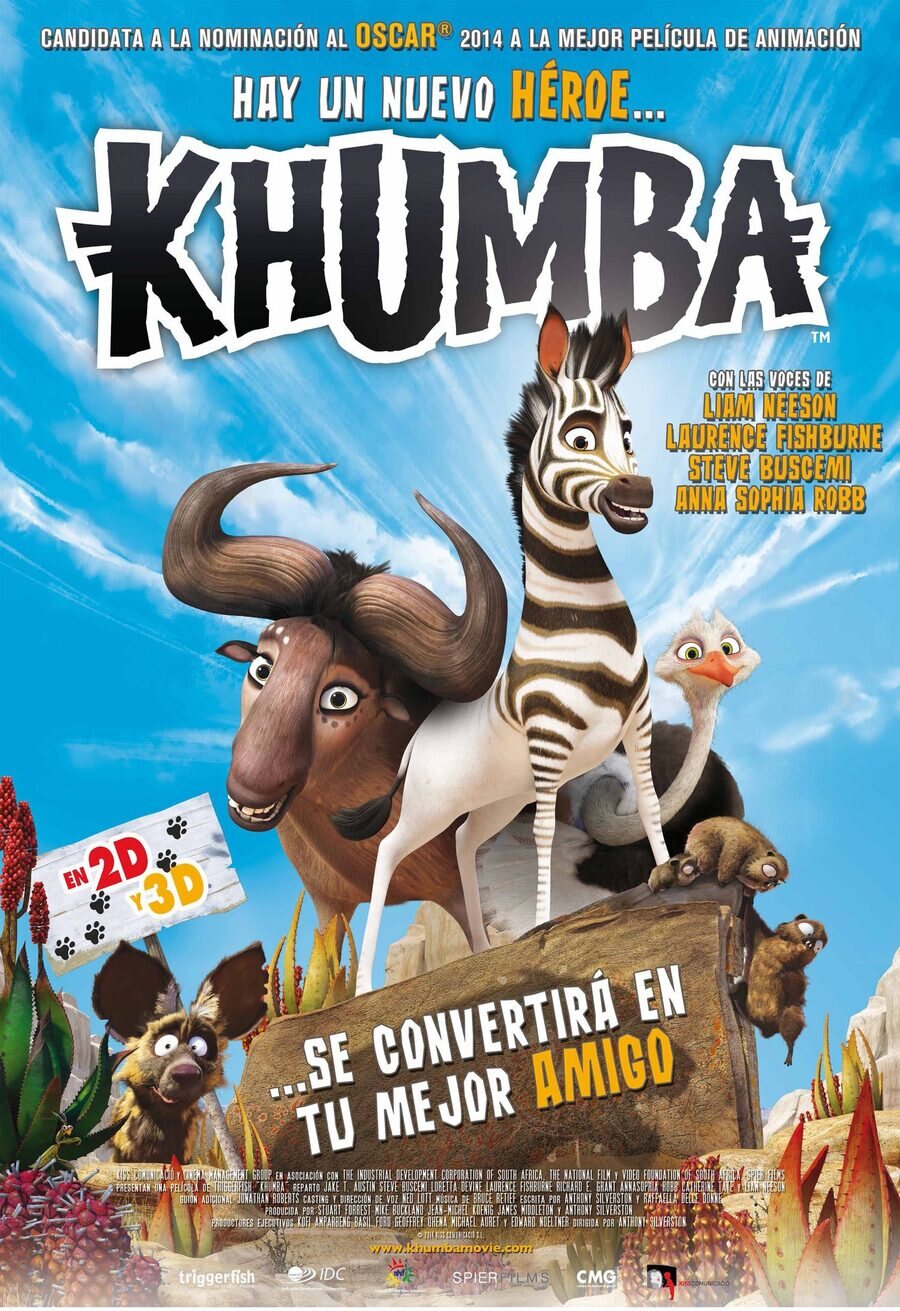 Cartel de Khumba, la cebra sin rayas - España