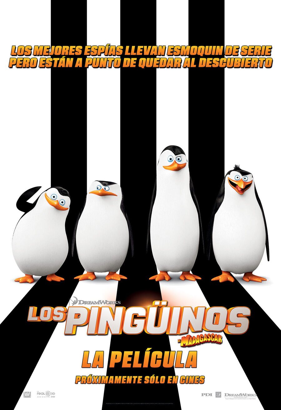 Cartel de Los pingüinos de Madagascar - España