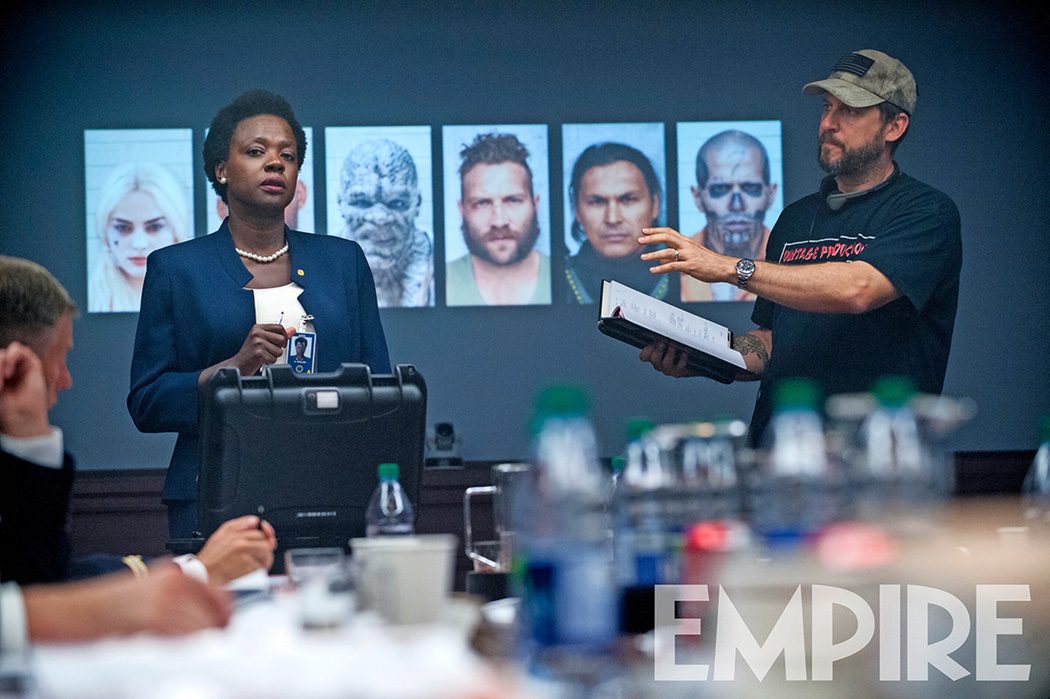 El director David Ayer y Viola Davis