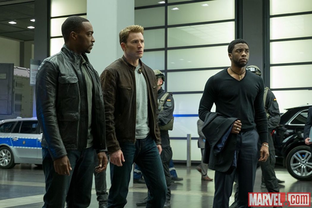 Chris Evans, Anthony Mackie y Chadwick Boseman