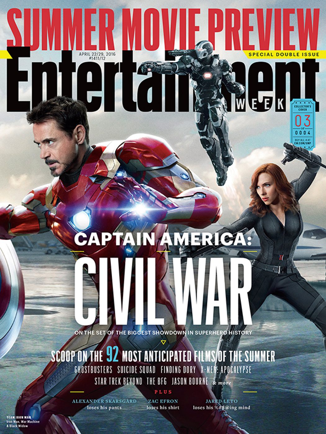 Portadas de Entertainmet Weekly y nuevas imágenes de 'Capitán América: Civil War'