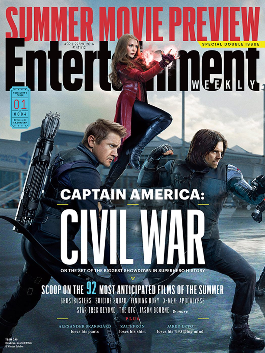 Portadas de Entertainmet Weekly y nuevas imágenes de 'Capitán América: Civil War'