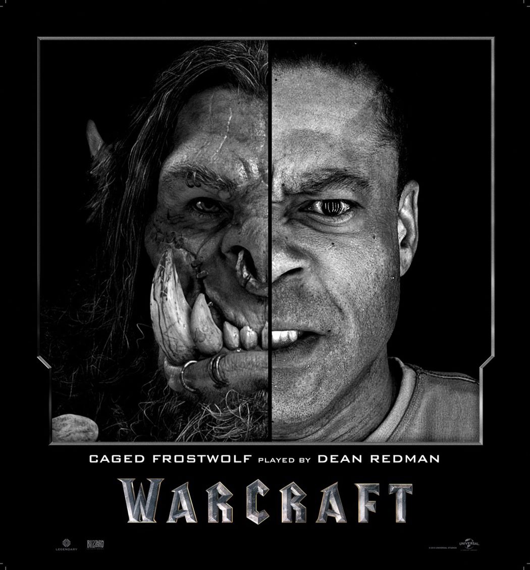 Dean Redman es Caged Frostwolf en 'Warcraft: El Origen'